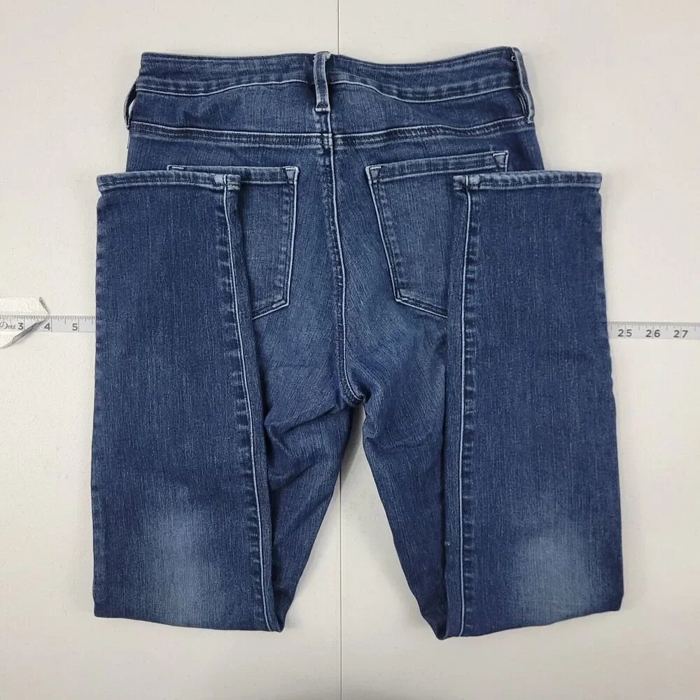 Athleta slim skinny jeans 4 womens 2625 blue denim‎ 30x29 sculptek